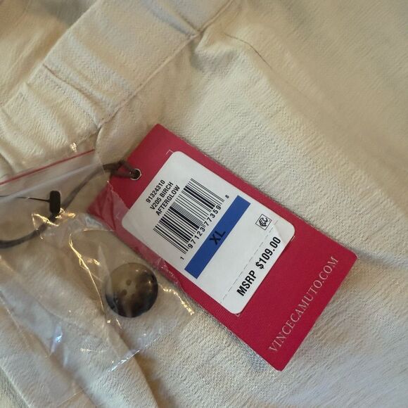 $109 Vince Camuto Women's linen blend wide leg pants size Xlarge m11 - Picture 5 of 6